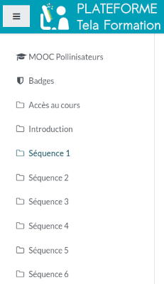 Aperçu du menu burger