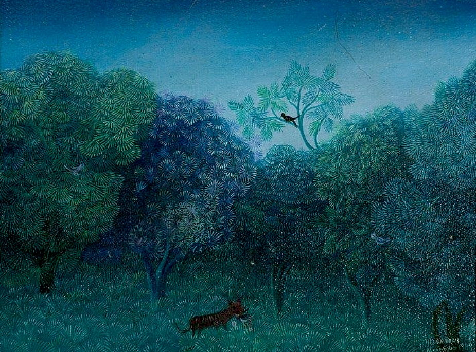 Tableau de forêt du Nicaragua, dessin naïf