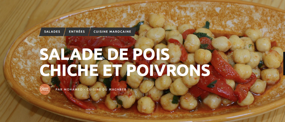 Salade de pois chiches et de poivrons