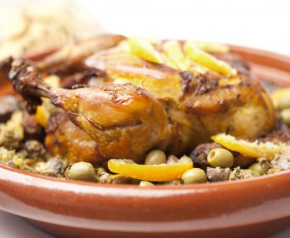 Tajine de poulet aux citrons confits