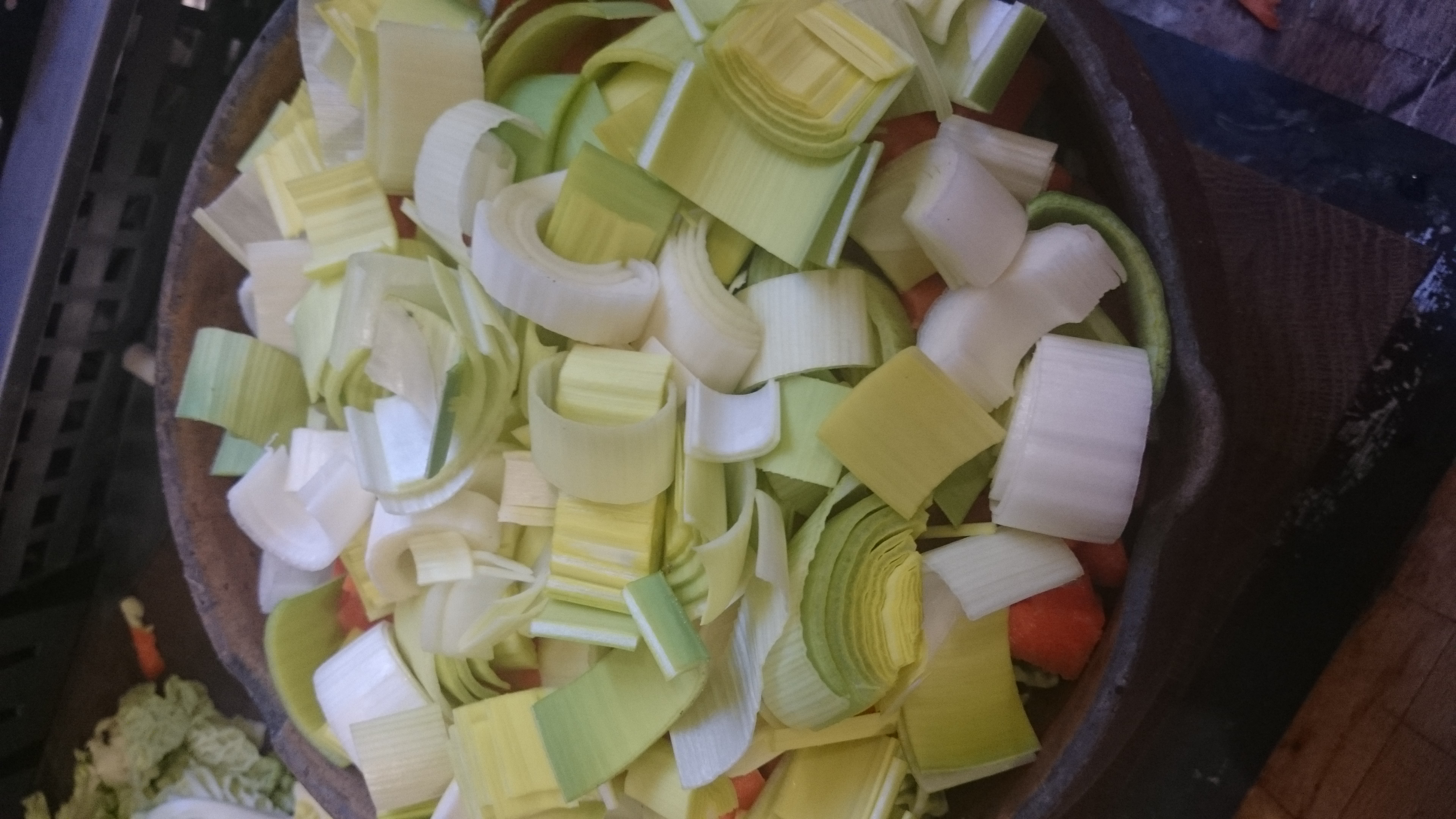 Couper les légumes frais