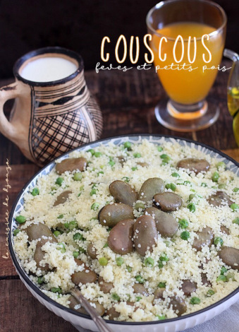 Image couscous feves et petits pois