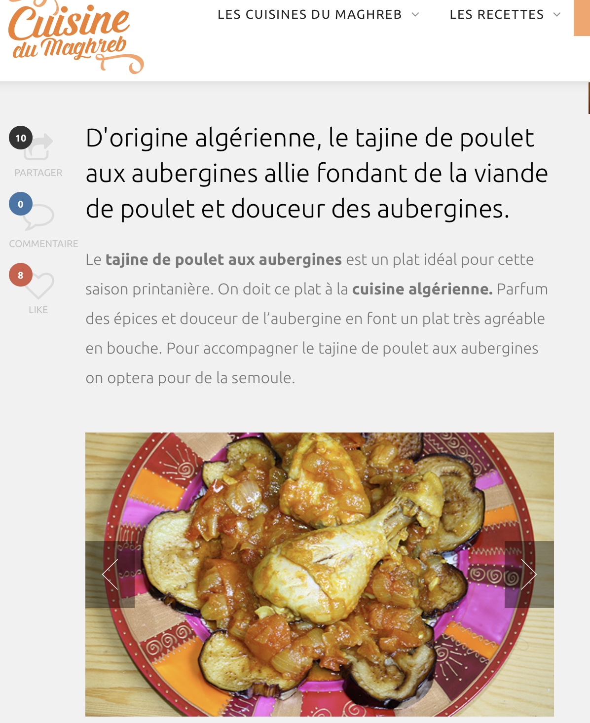 Tajine de poulet