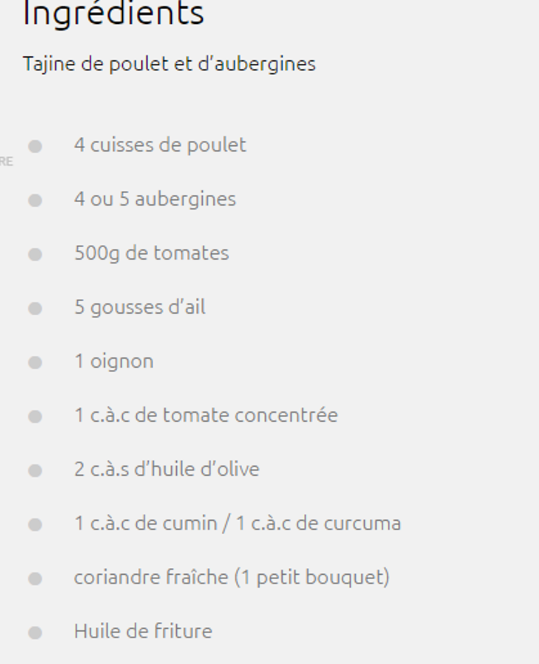 Titre recette