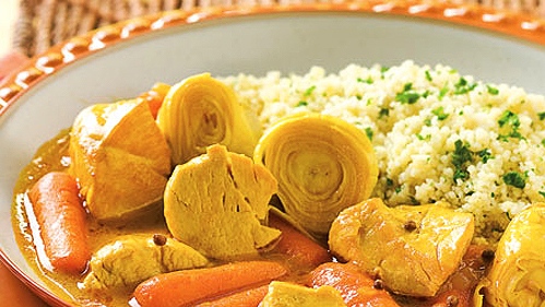 Tajine de poulet au safran
