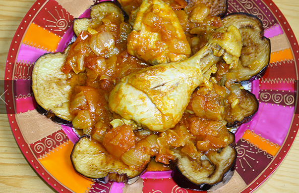 tajine aubergine poulet