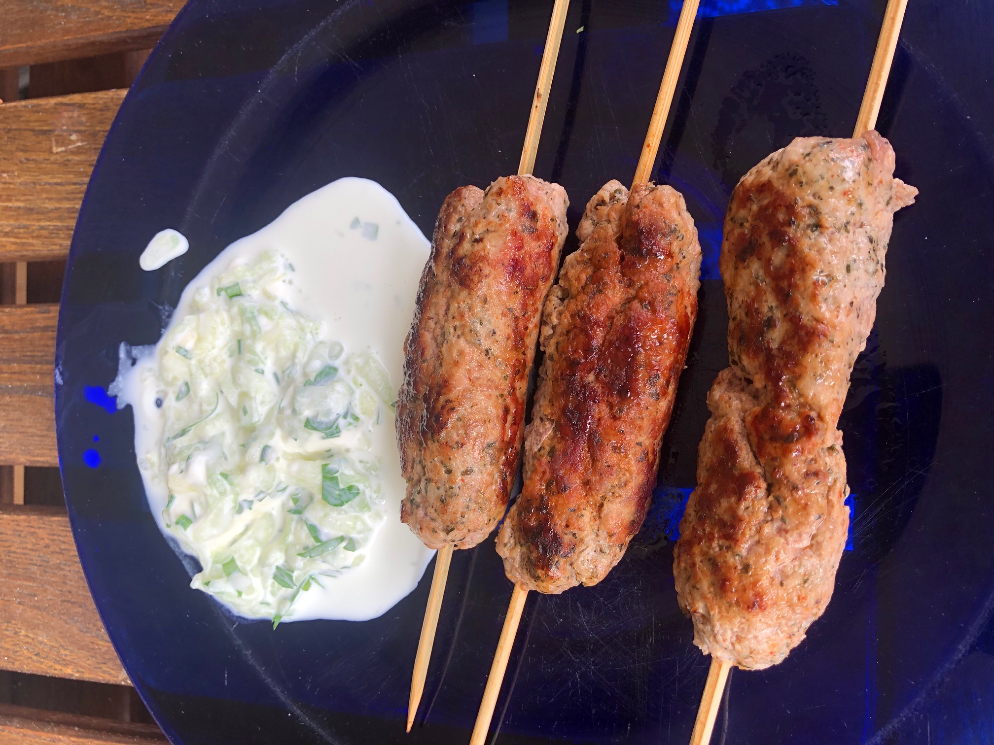Brochettes et Tzaziki