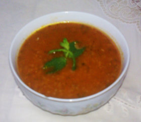 Harira oranaise à la coriandre fraîche